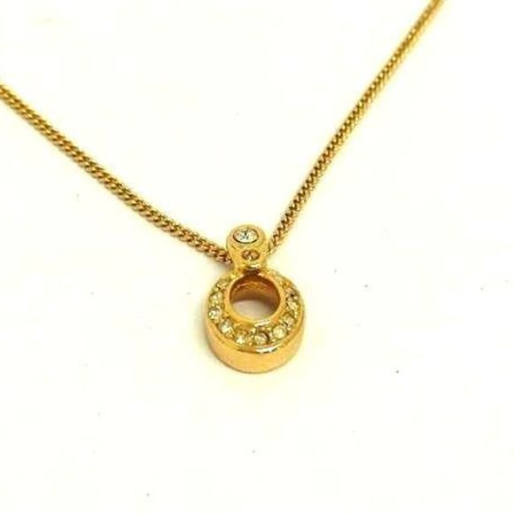 Christian Dior Necklace - Gold Metal Rhinestones for Women - Picture 3 of 3